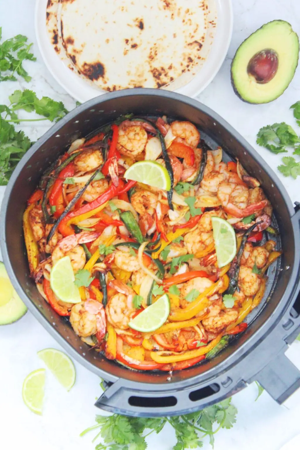 Air Fryer Shrimp Fajitas (+VIDEO) The Six Figure Dish