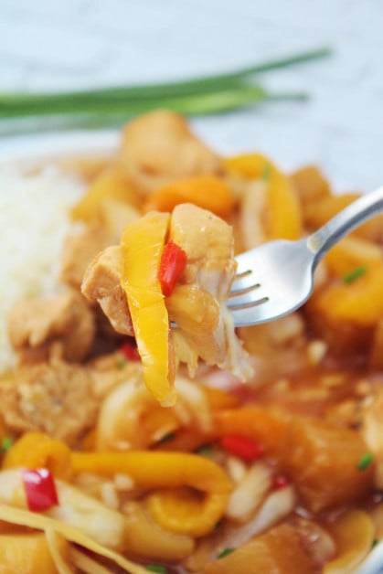 Easy crockpot recipe with chicken and pineapple chunks