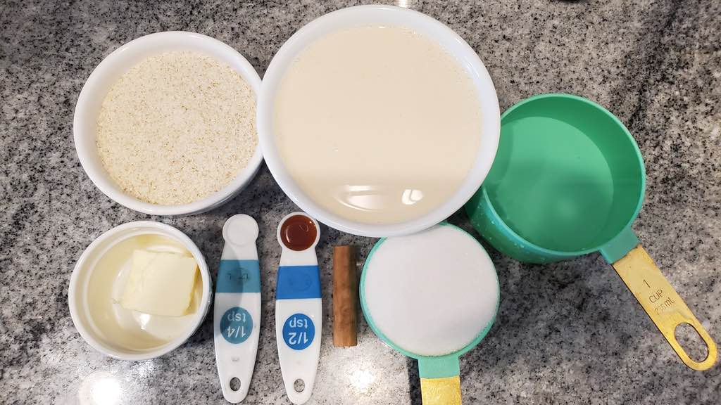 Ingredients for homemade porridge mix