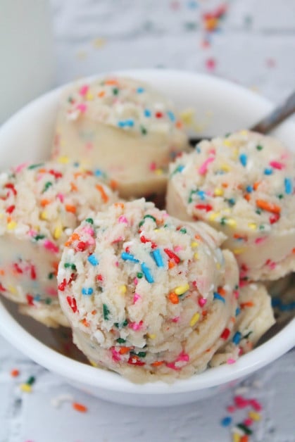 Edible Sugar Cookie Dough with Sprinkles