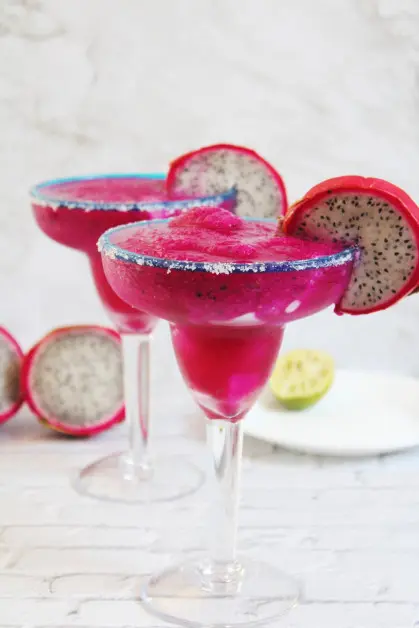 Cocktails with pitaya fruit