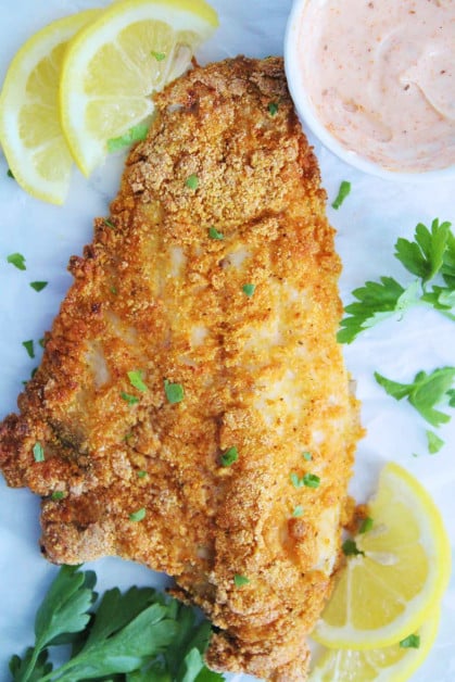 Fried fish and lemon juice make a great combination.