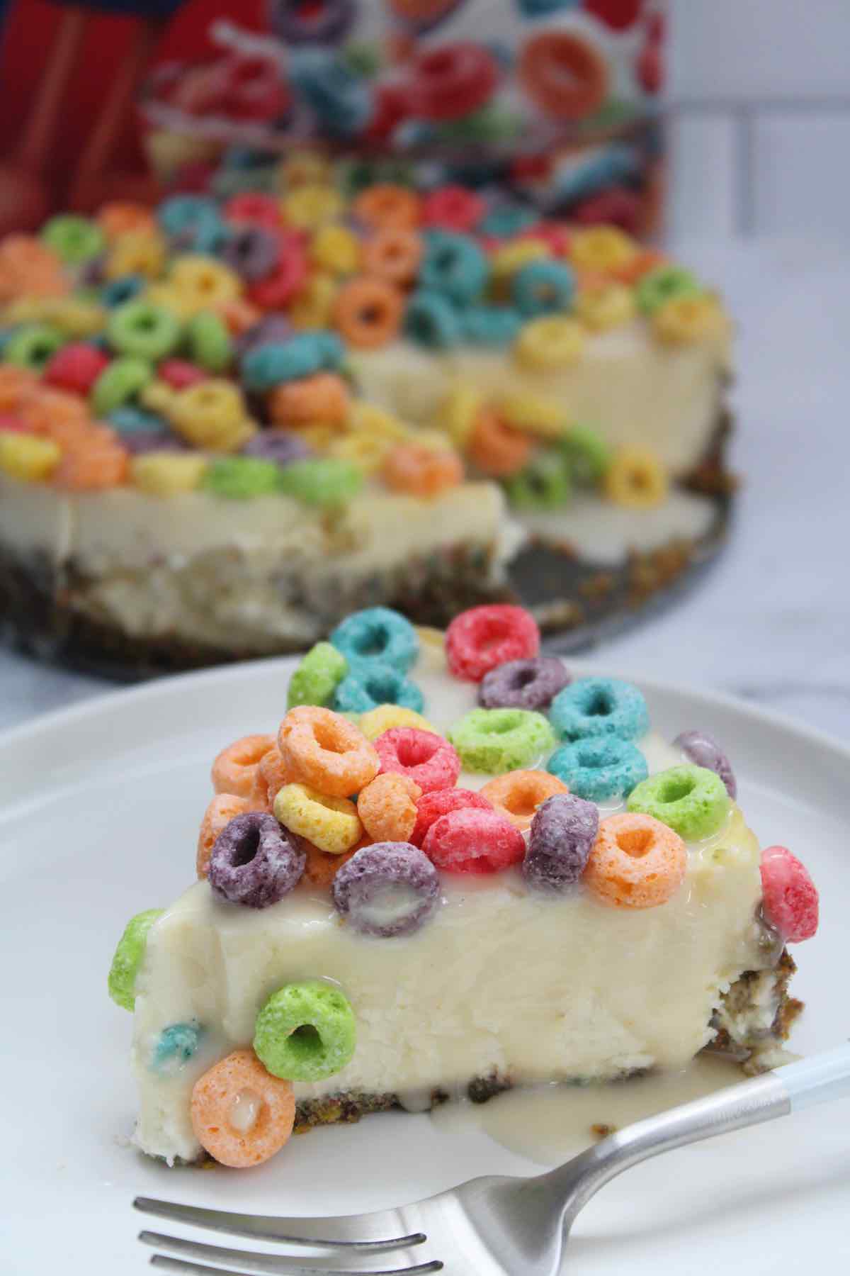 Cheesecake made with cereal