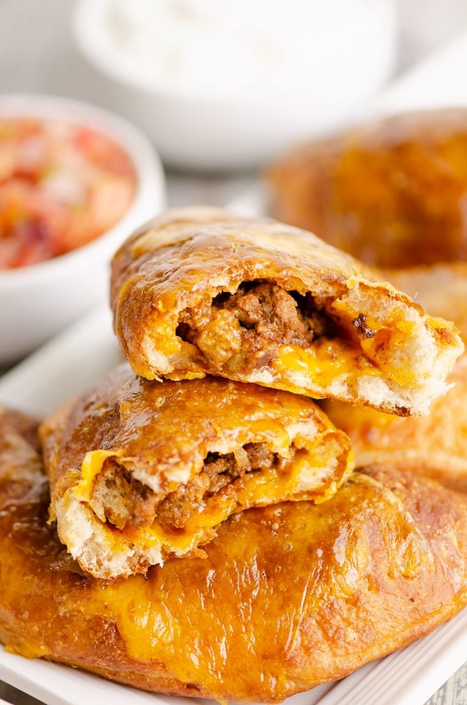 Spice up your weeknights with these air fried taco calzones.