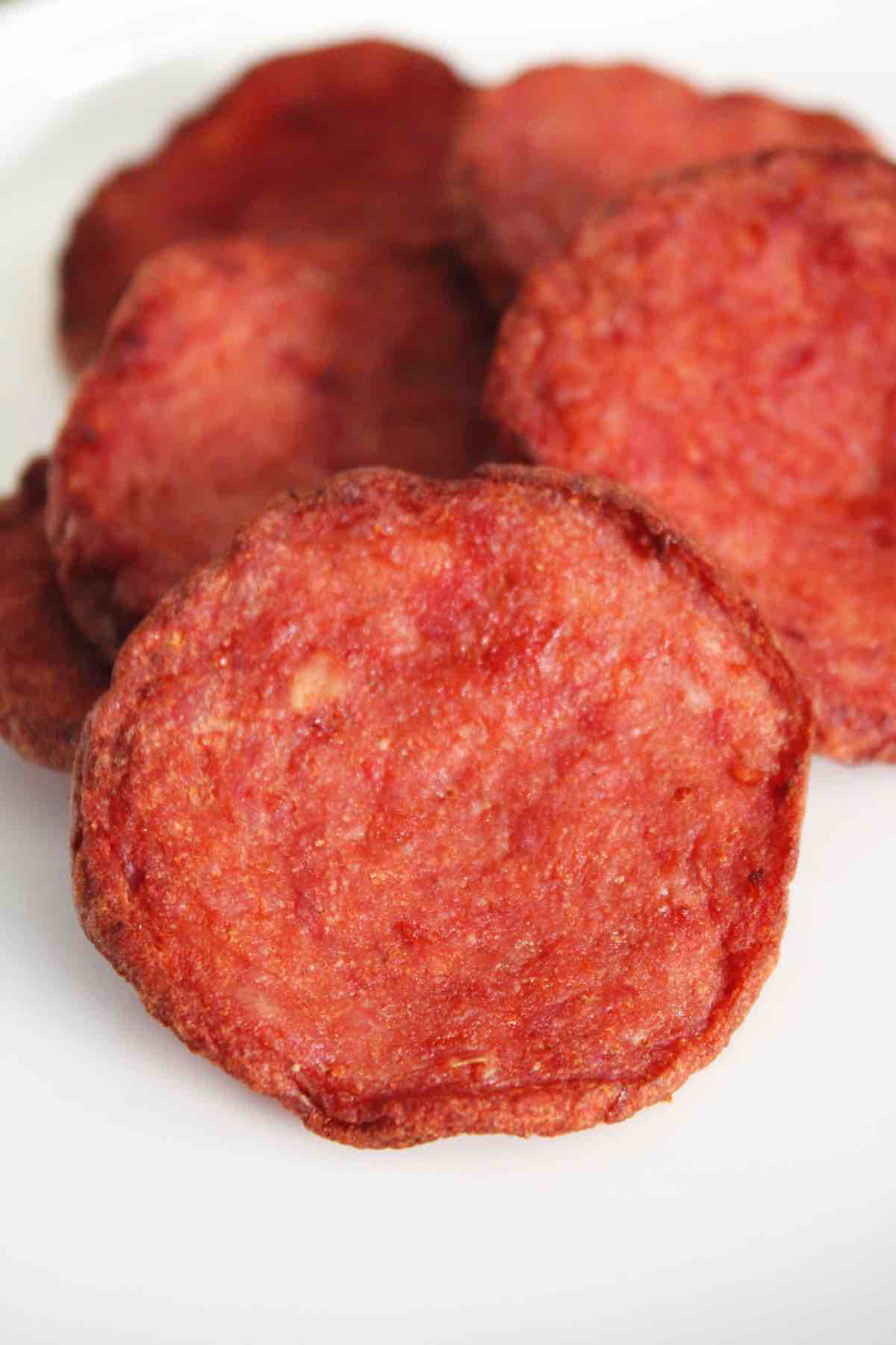 This is the best air fried Dominican salami.