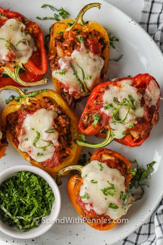 air fried stuffed peppers are so easy to make.