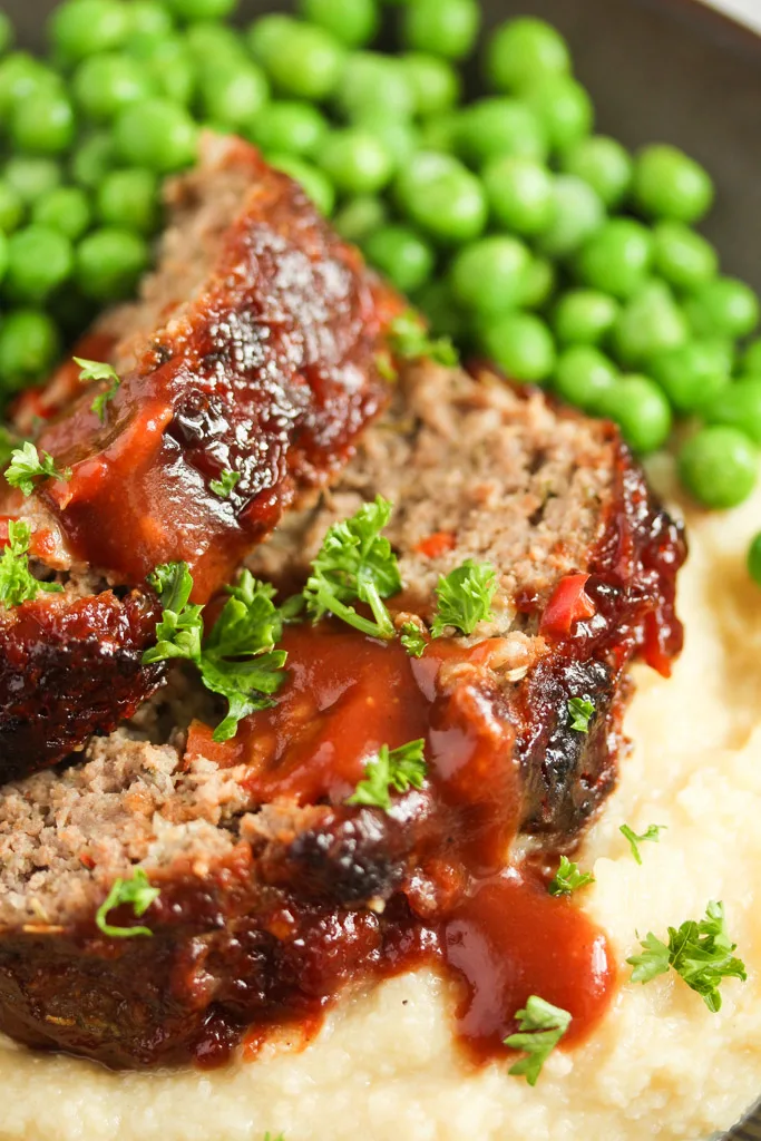 Easy meatloaf recipe made in the air fryer.