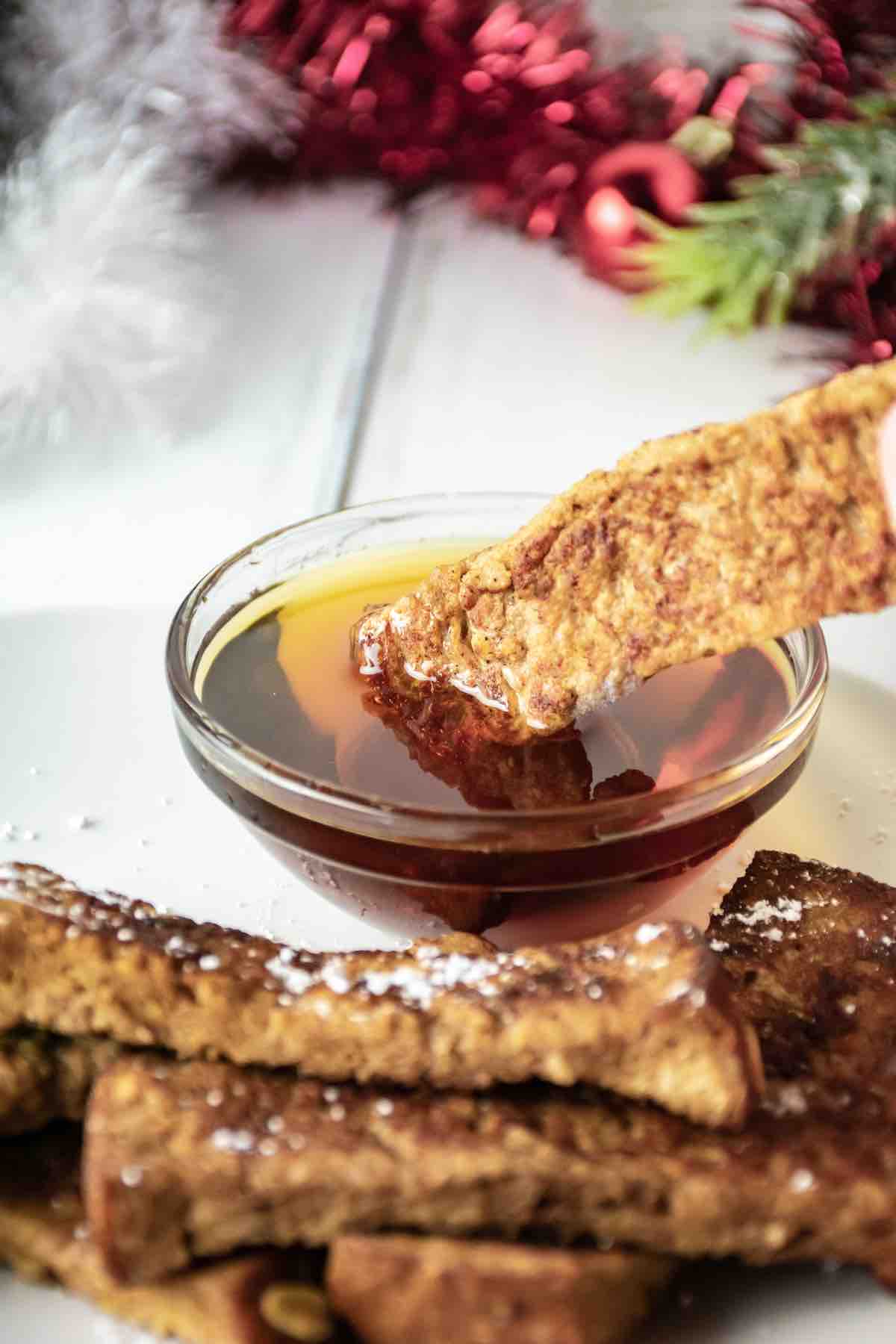 Boozy French toast sticks made with good quality cognac.