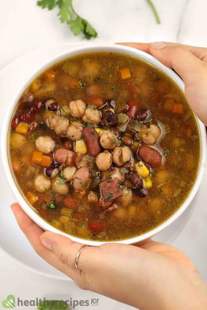 Healthy instant pot bean soup is low calorie and packed with benefits.