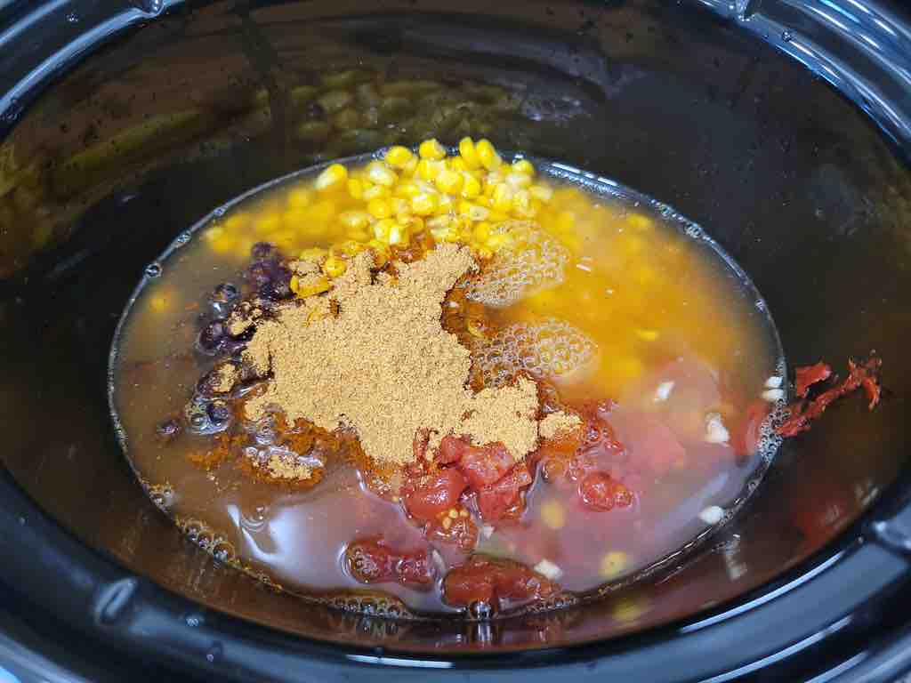 The ingredients needed are leftover turkey, rotel, corn, beans, taco seasoning, tomato paste, garlic clove, turkey or chicken broth and lime juice.