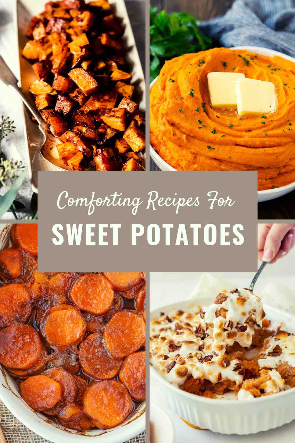 Comforting ideas for sweet potatoes.