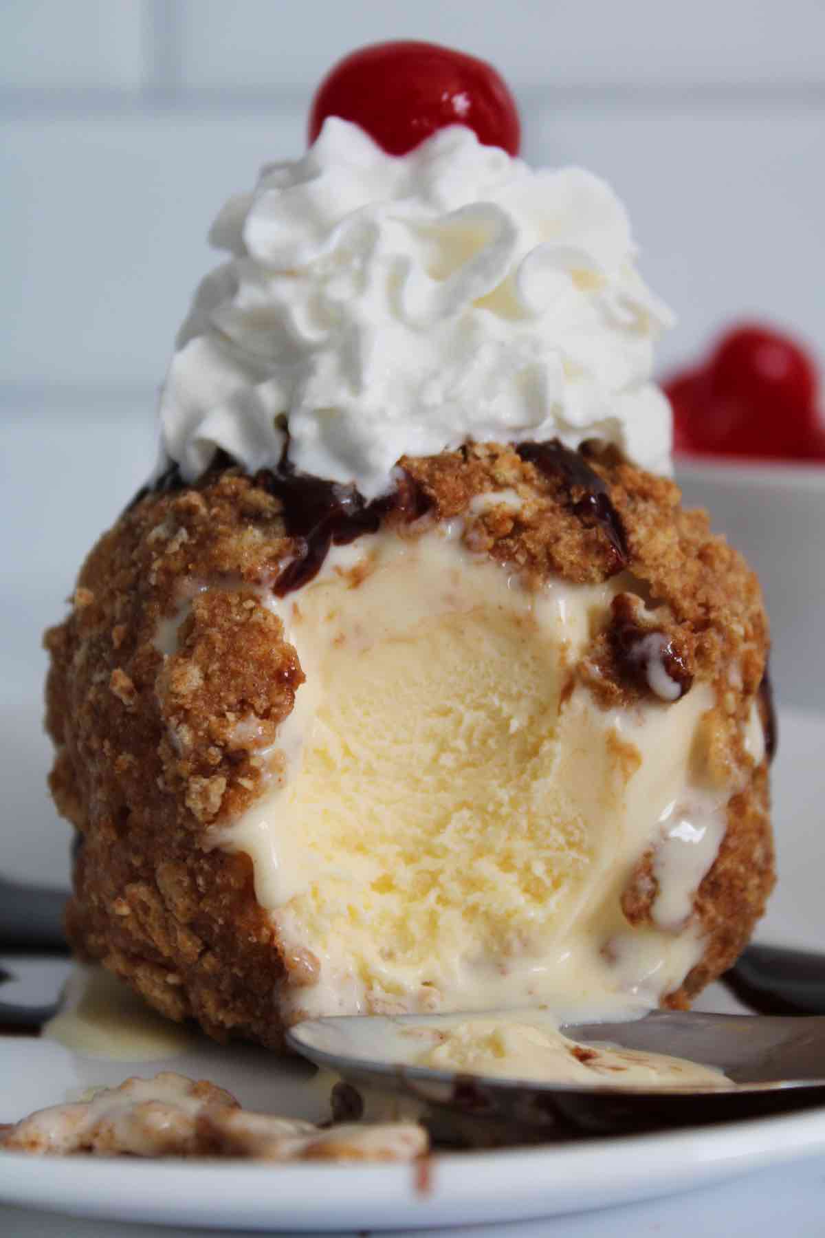 Making air fried ice cream is very easy. Additionally, this recipe is made with no eggs making it extremely simple even for beginners.