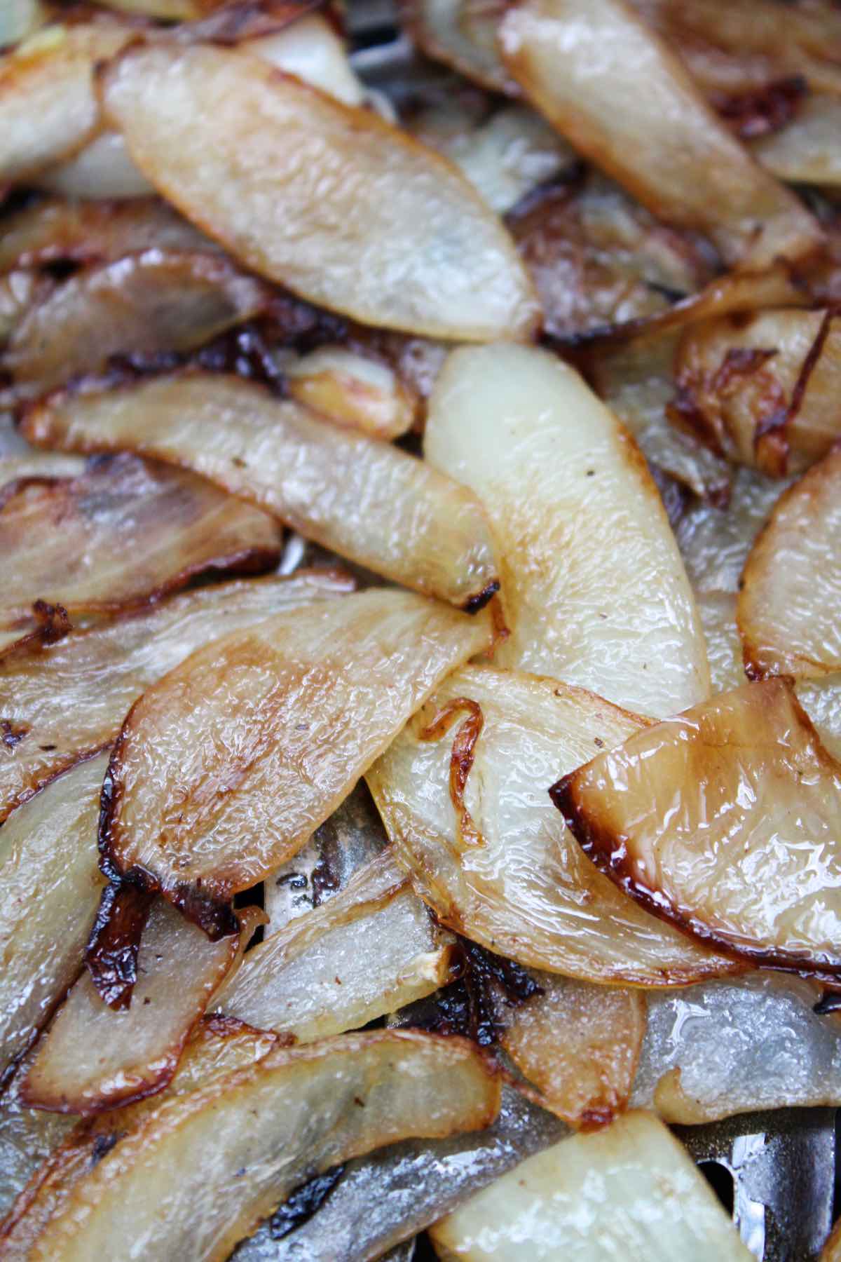 Making grilled onions in the air fryer is so easy.