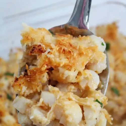 Baked Cheesy Scallops The Six Figure Dish