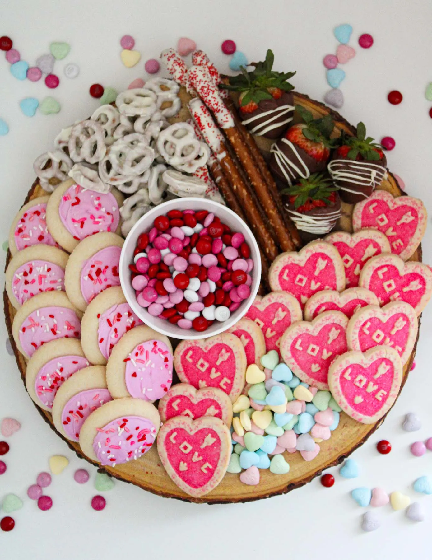 Valentine's day pink charcuterie board recipe